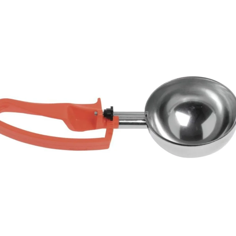 8 oz / High Quality #4 Squeeze Disher / Scoop with Orange Handle NWOT